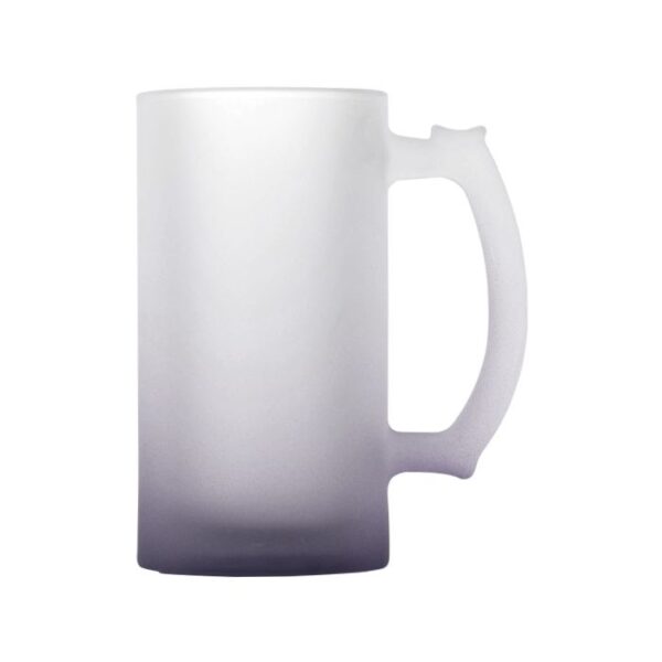 Frosted Glass Beer Mug with Handle - Image 9