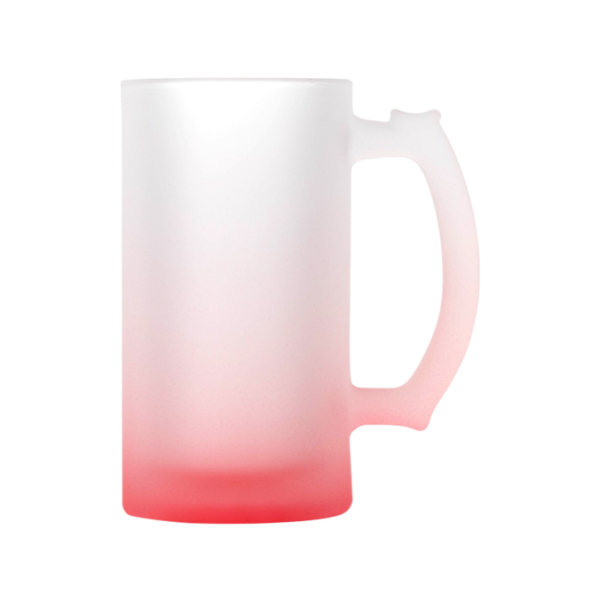 Frosted Glass Beer Mug with Handle - Image 7