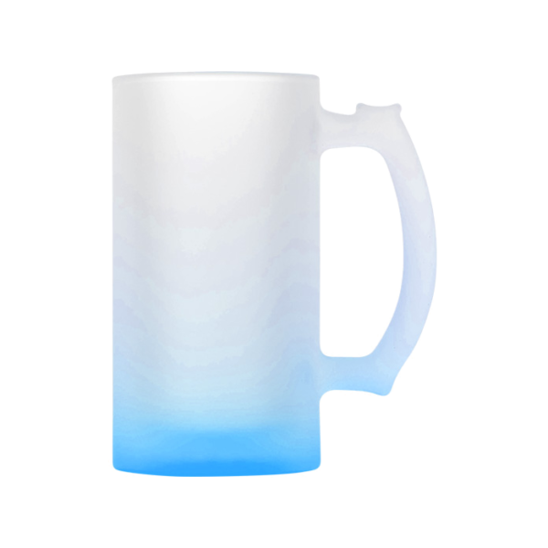 Frosted Glass Beer Mug with Handle - Image 5