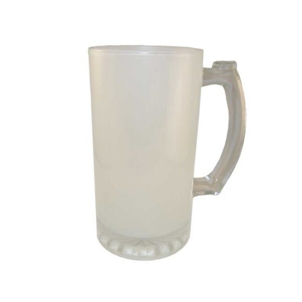 Frosted Glass Beer Mug with Handle - Image 3