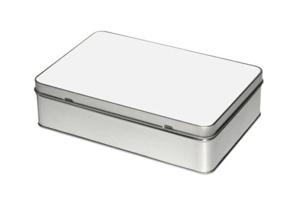 Silver Metal Storage Tin - Rectangle - Image 5