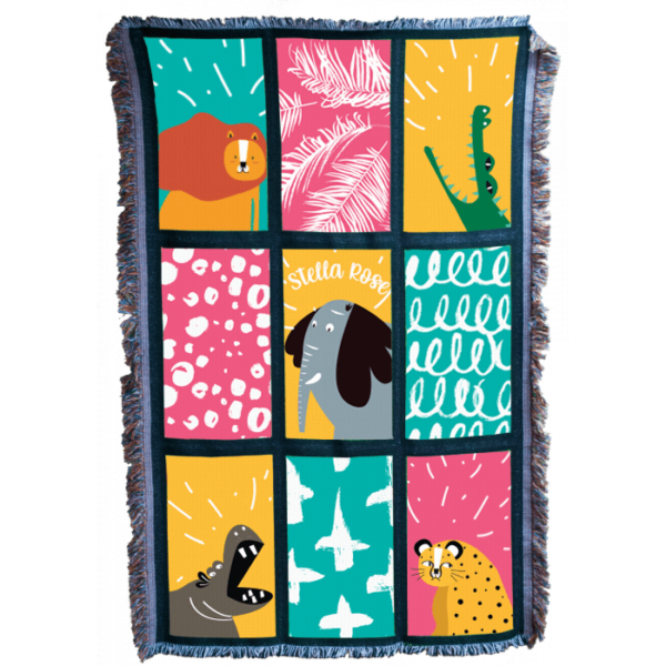 Nine Panel Throw Blanket