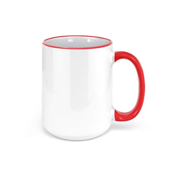 Ceramic Coffe Mug w/ Colored Handle/Rim - Image 8