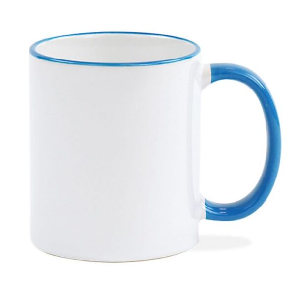 Ceramic Coffe Mug w/ Colored Handle/Rim - Image 7