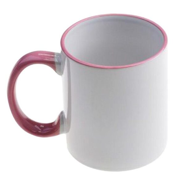 Ceramic Coffe Mug w/ Colored Handle/Rim - Image 4